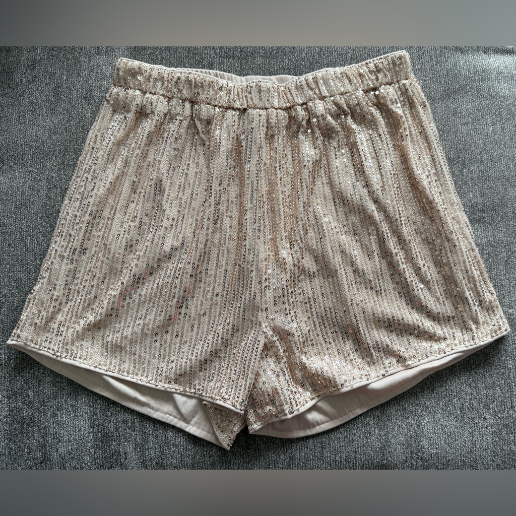 Shein Gold Sequin Shorts